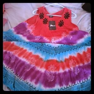 TieDye sleeveless dress or coverup